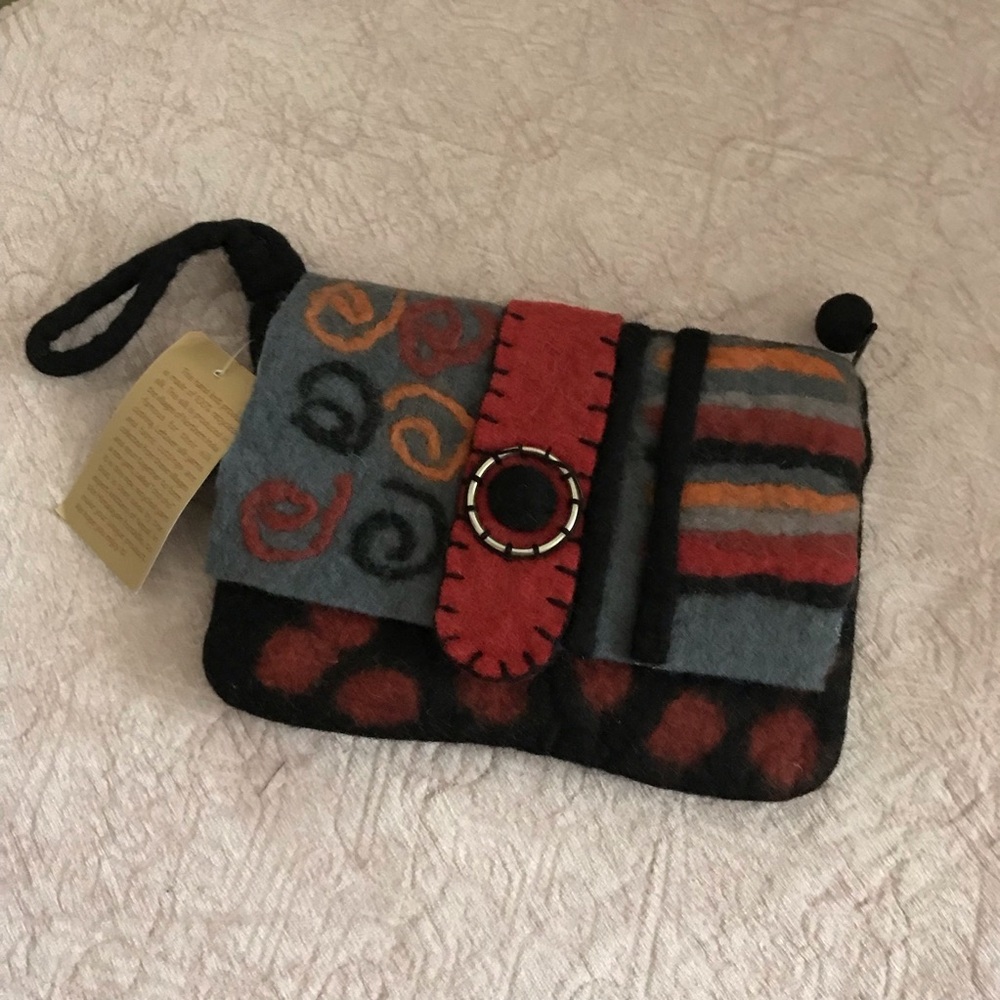 Colorful Felt Clutch Bag